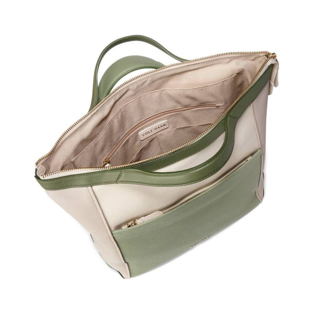 Cole Haan Grand Ambition Large Leather Backpack, Green - Picture 3 of 3